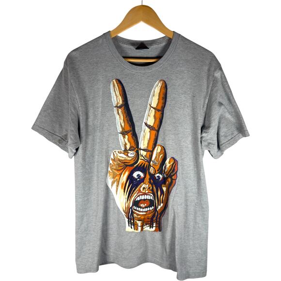 Stussy 2020 Peace Hand T-shirt Mens M - Designer Streetwear Skater Urban Popular - Picture 1 of 14